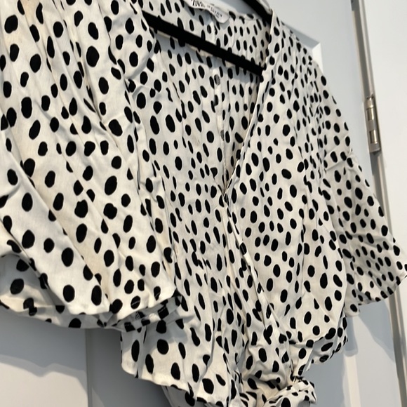 Zara Tied Polka Dot Dress Size M - Picture 9 of 11